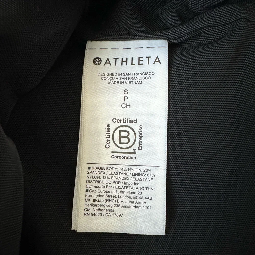 Athleta Delancey Black Half Zip Long Sleeve Mock Neck Dress with Pockets-SP - Picture 10 of 14